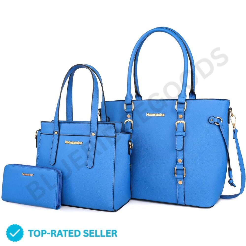 Brand New MontanaWest Bag N/A Blue Tote Set